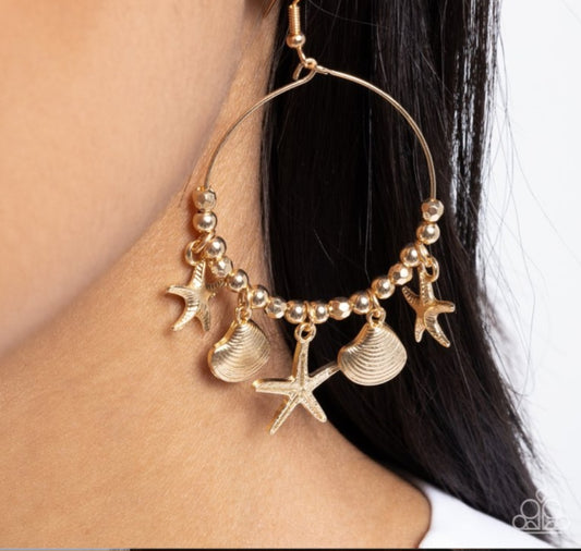 Coastal Conversation- Gold Earrings