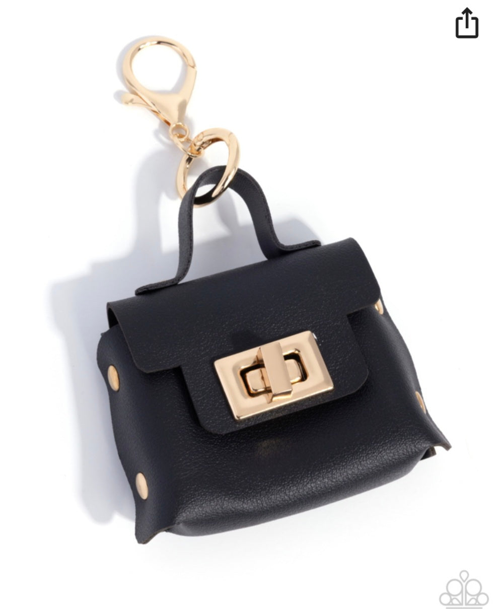 Lavish Luxury- Black Purse Charm