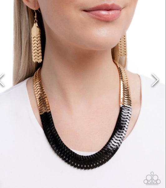 Painted Paradox- Black Necklace