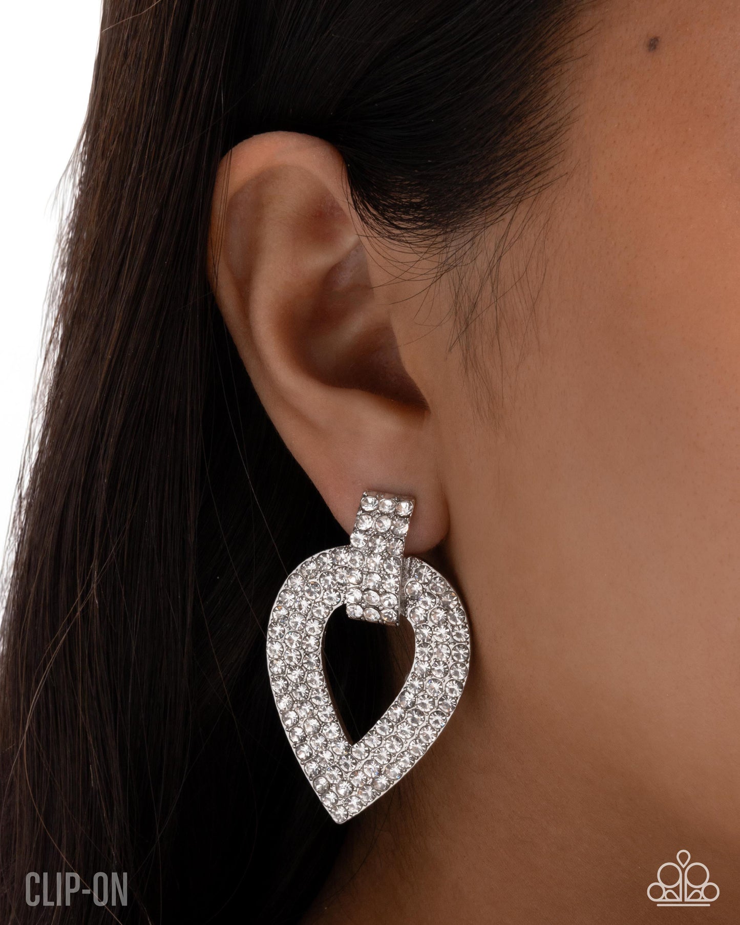 Stop and Shimmer- Silver Clip- On Earrings