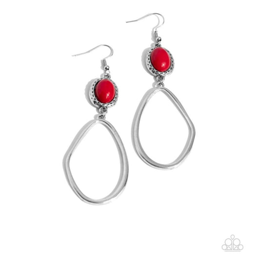 Adventurous Allure -Red Earrings
