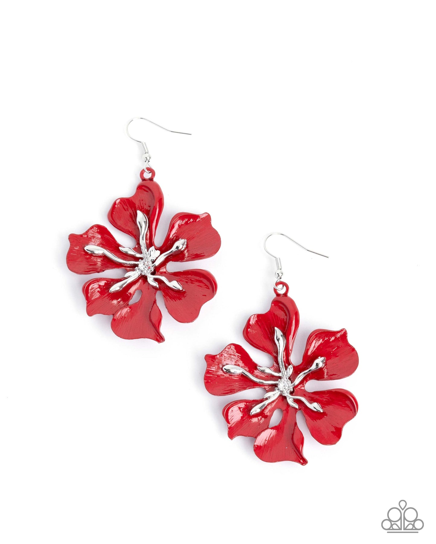 Floral Faction- Red Earrings
