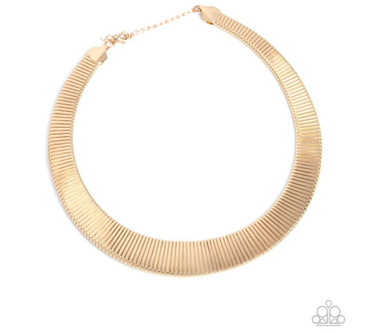 Fringe Formal-Gold Necklace