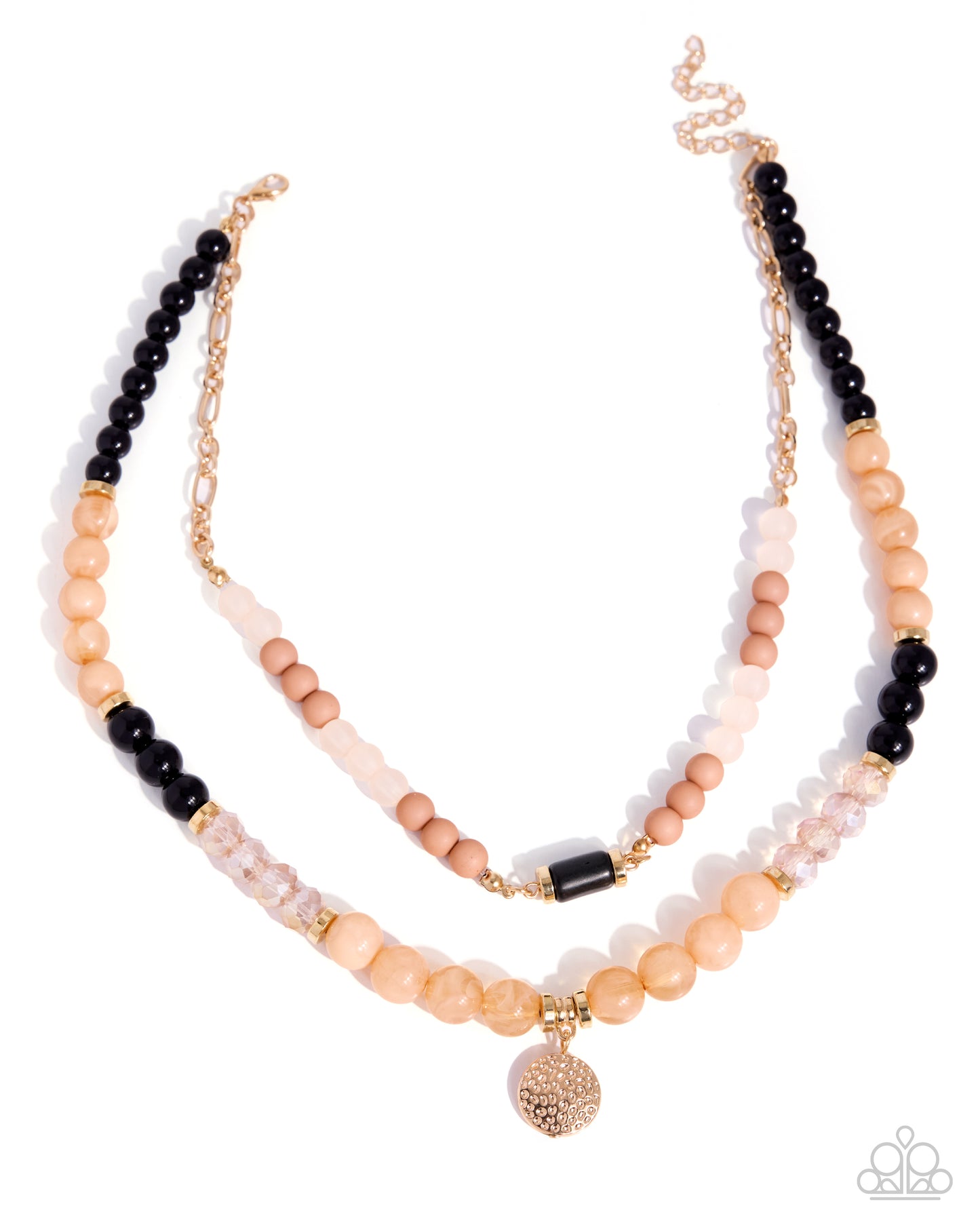 Hammered Habit- Brown Necklace