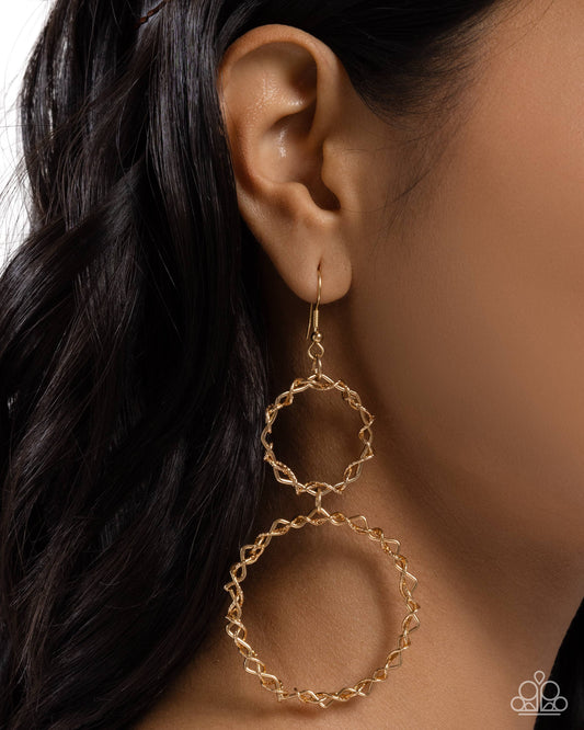 Twist of Fabulous- Gold Earrings
