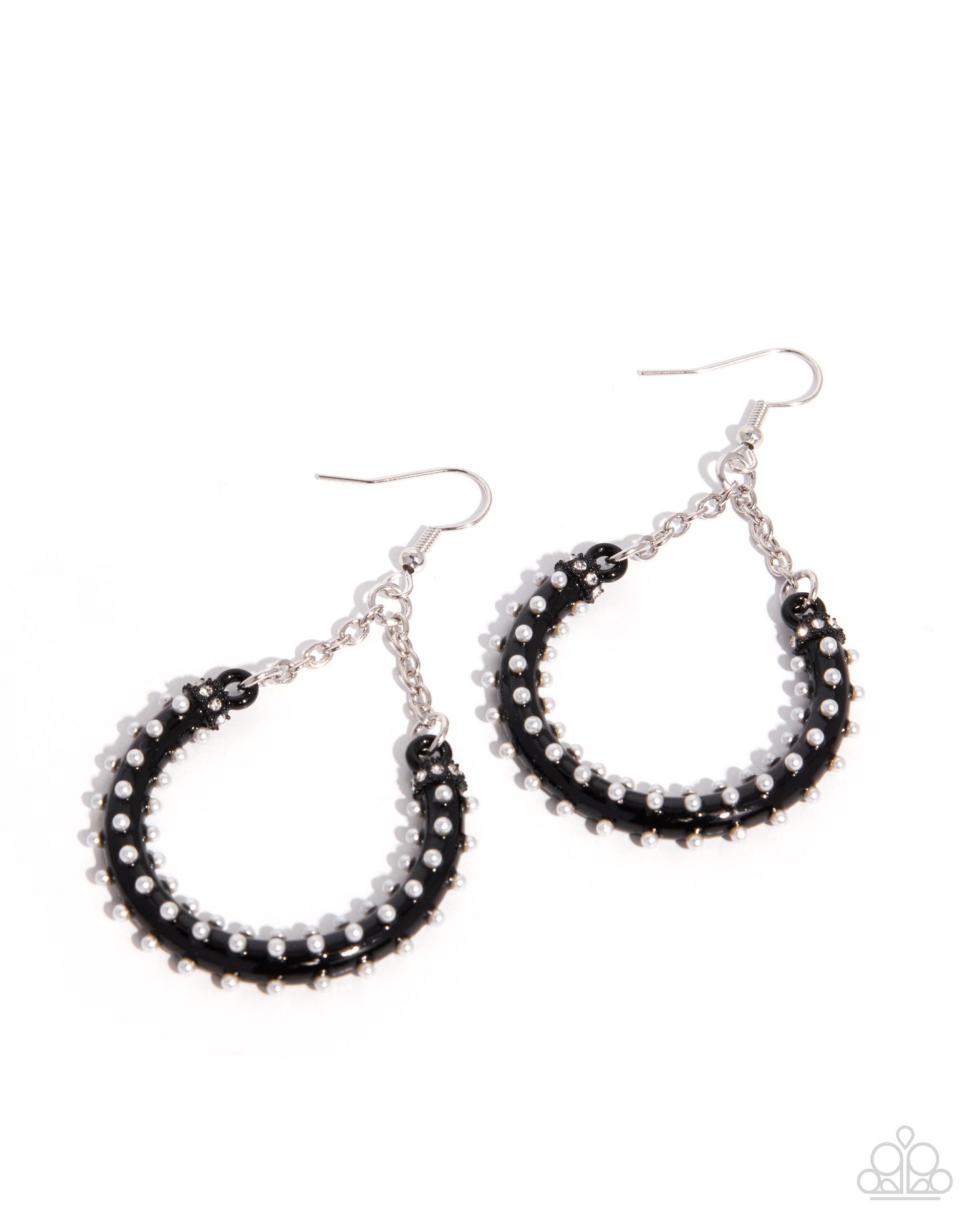 Peaceable Pearls- Black Earrings
