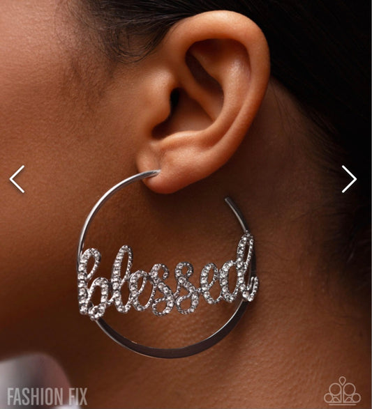 Positive Mantra- White Fashion Fix Blessed Earrings
