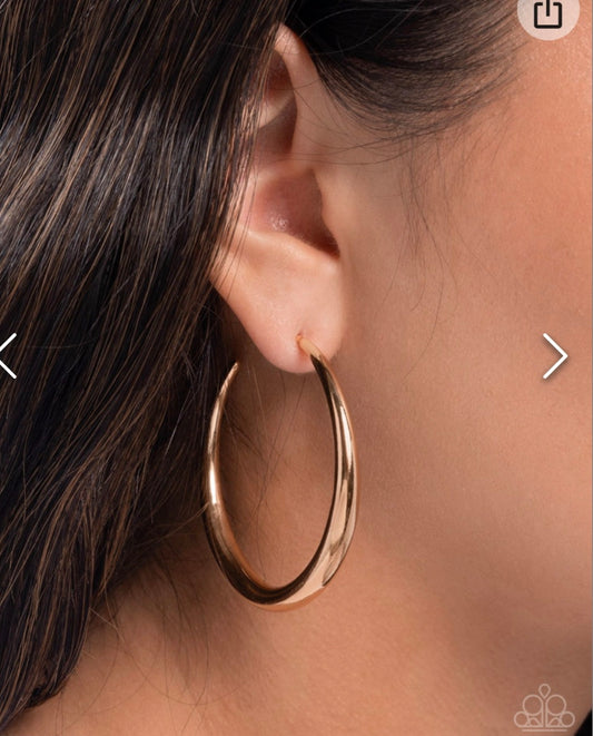 Sleek Selvage- Gold Earrings