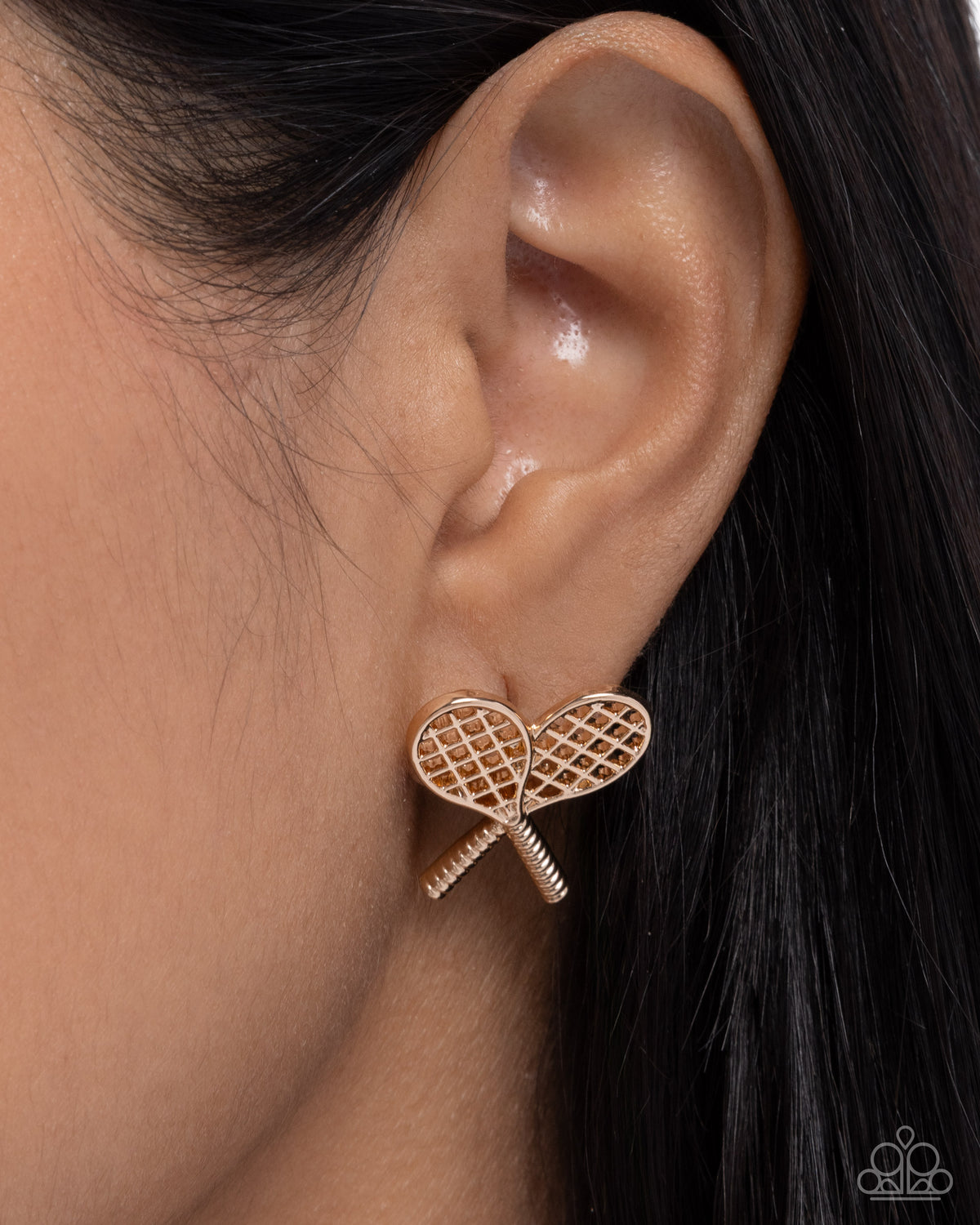 Tennis Team- Gold Earrings