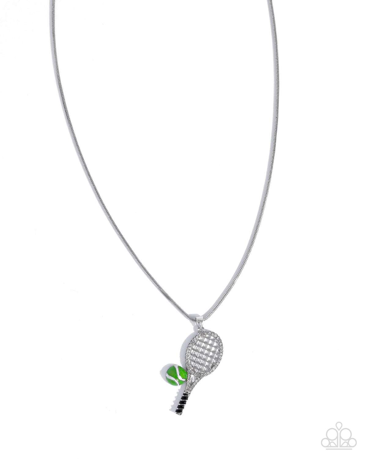 Tennis Champ- Silver Necklace