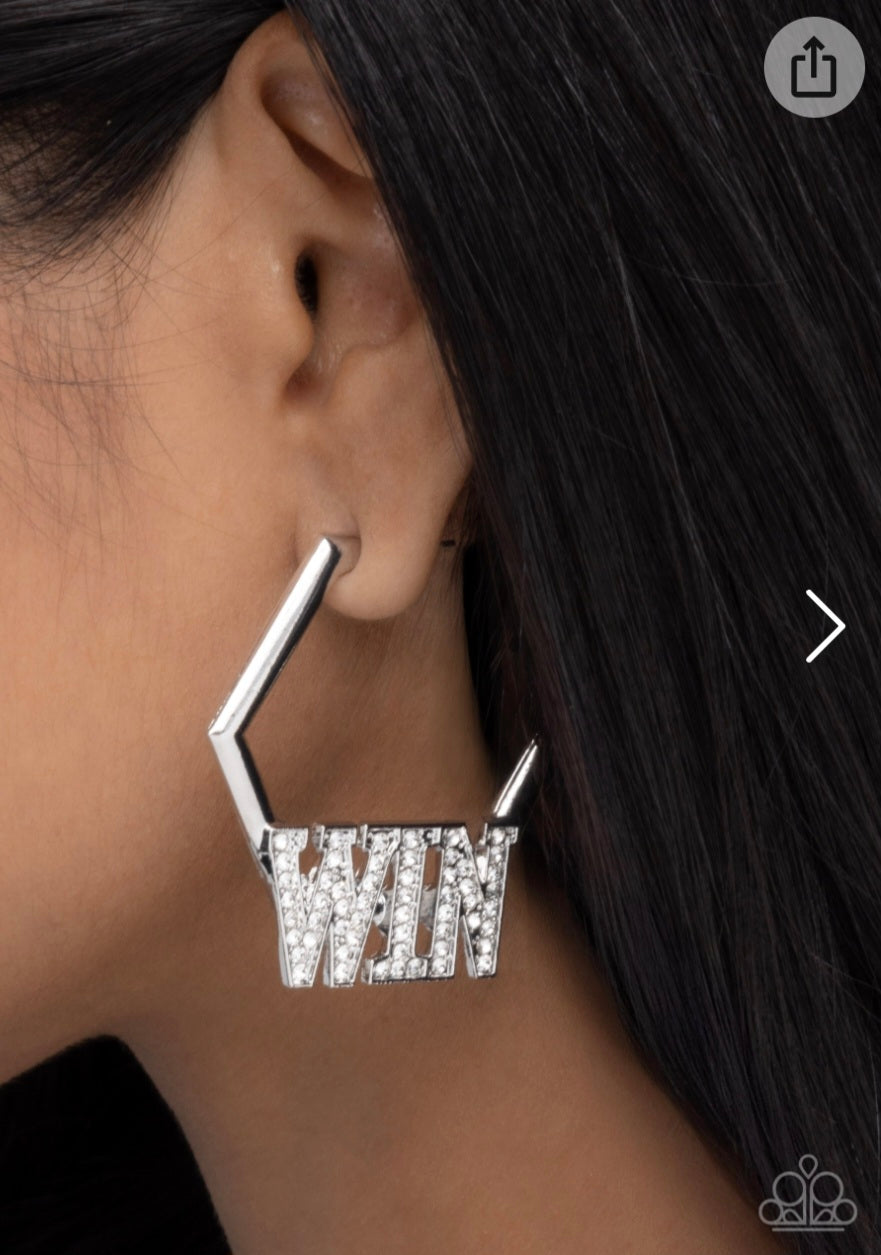 Everything to Win- White Earrings