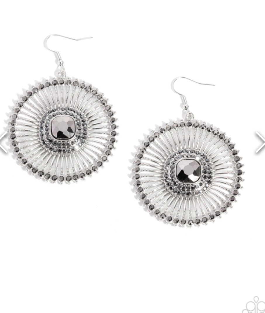 Wonderful Wheel- Silver Earrings
