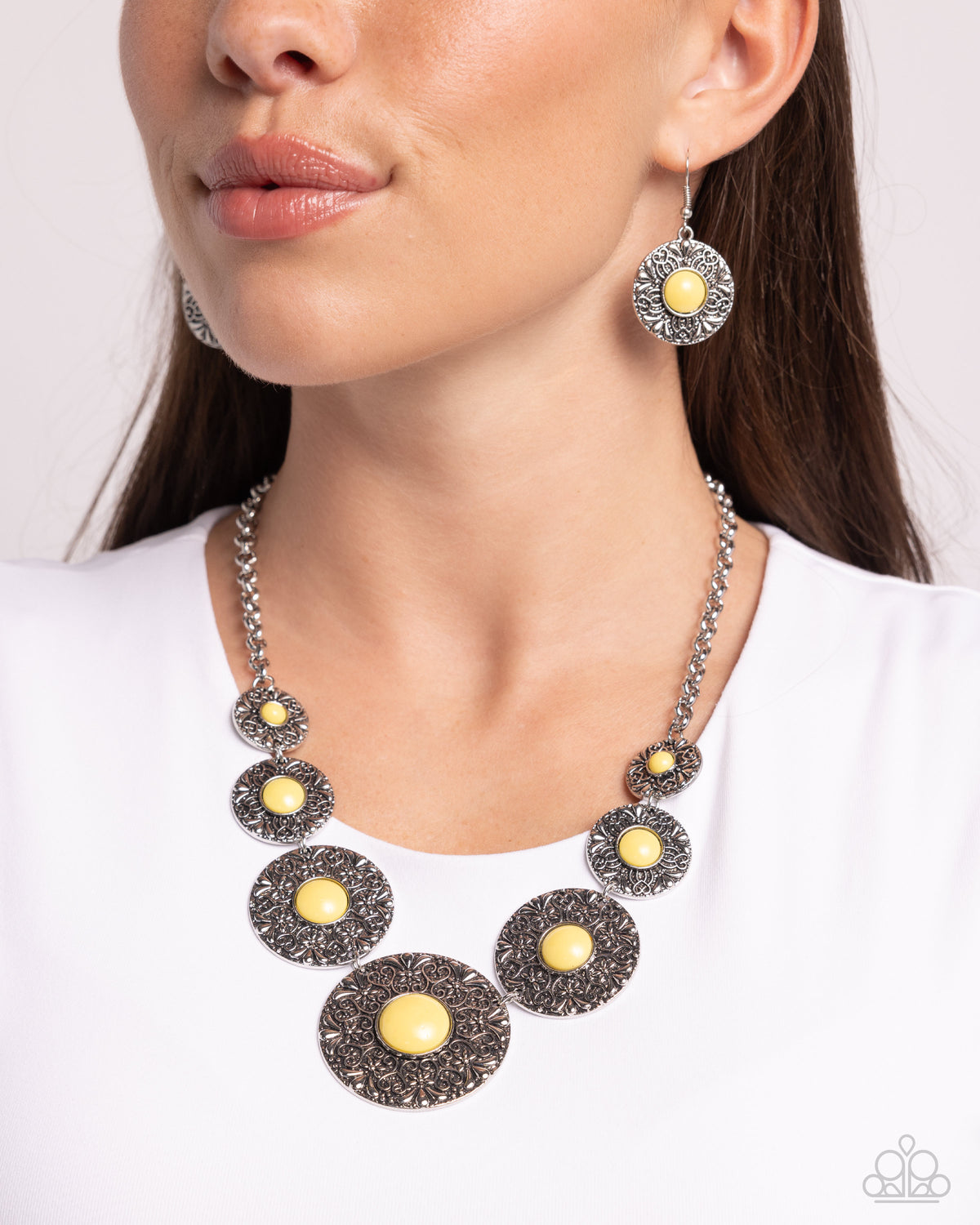 Garden Glade- Yellow Necklace