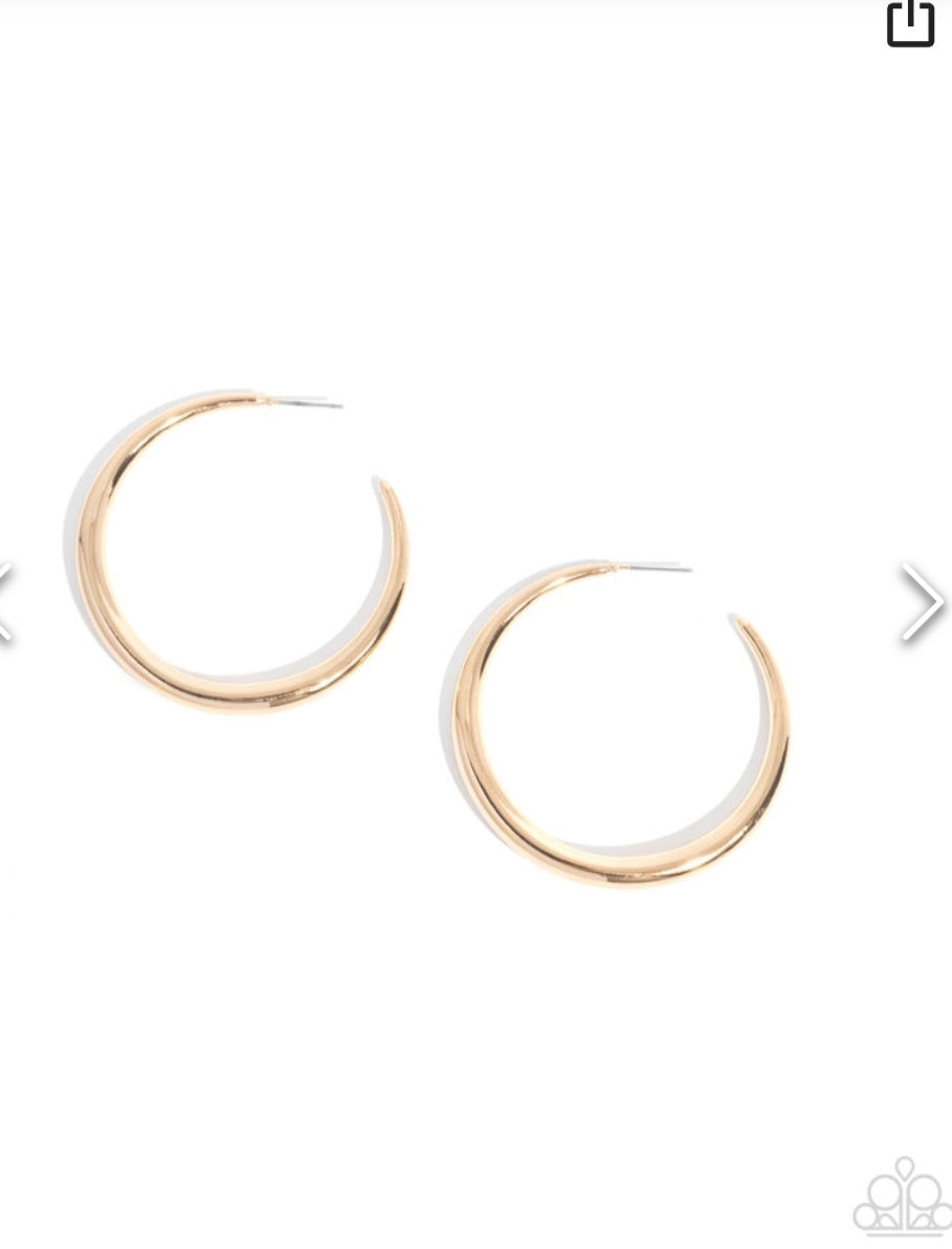Sleek Selvage- Gold Earrings