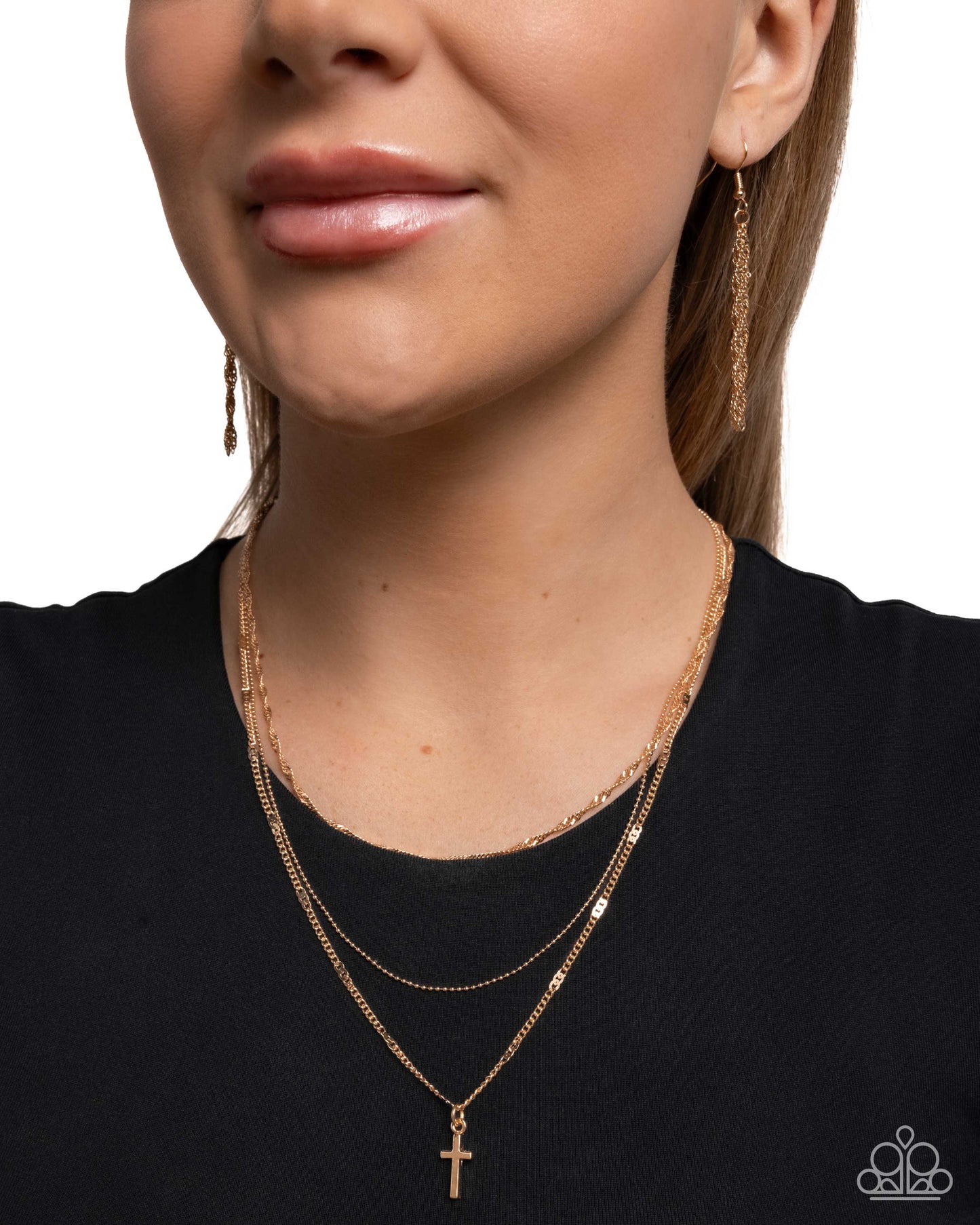 Divine Dedication- Gold Cross Necklace