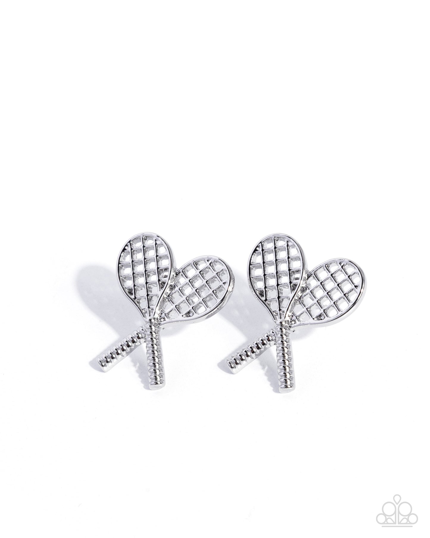 Team Tennis- Silver Earrings