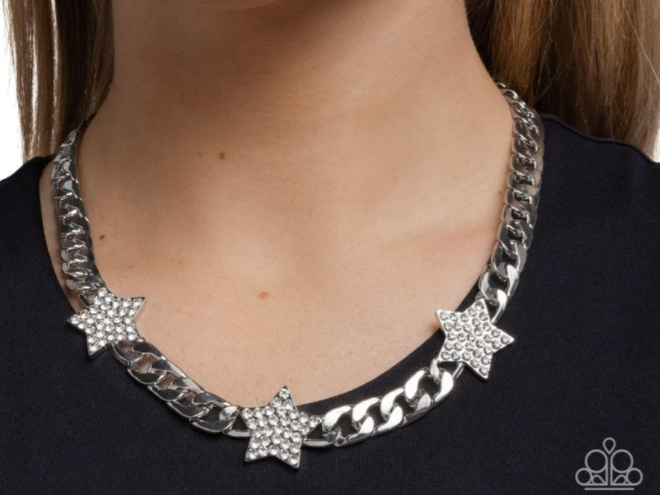 Uncle Sam Stars - Silver Necklace