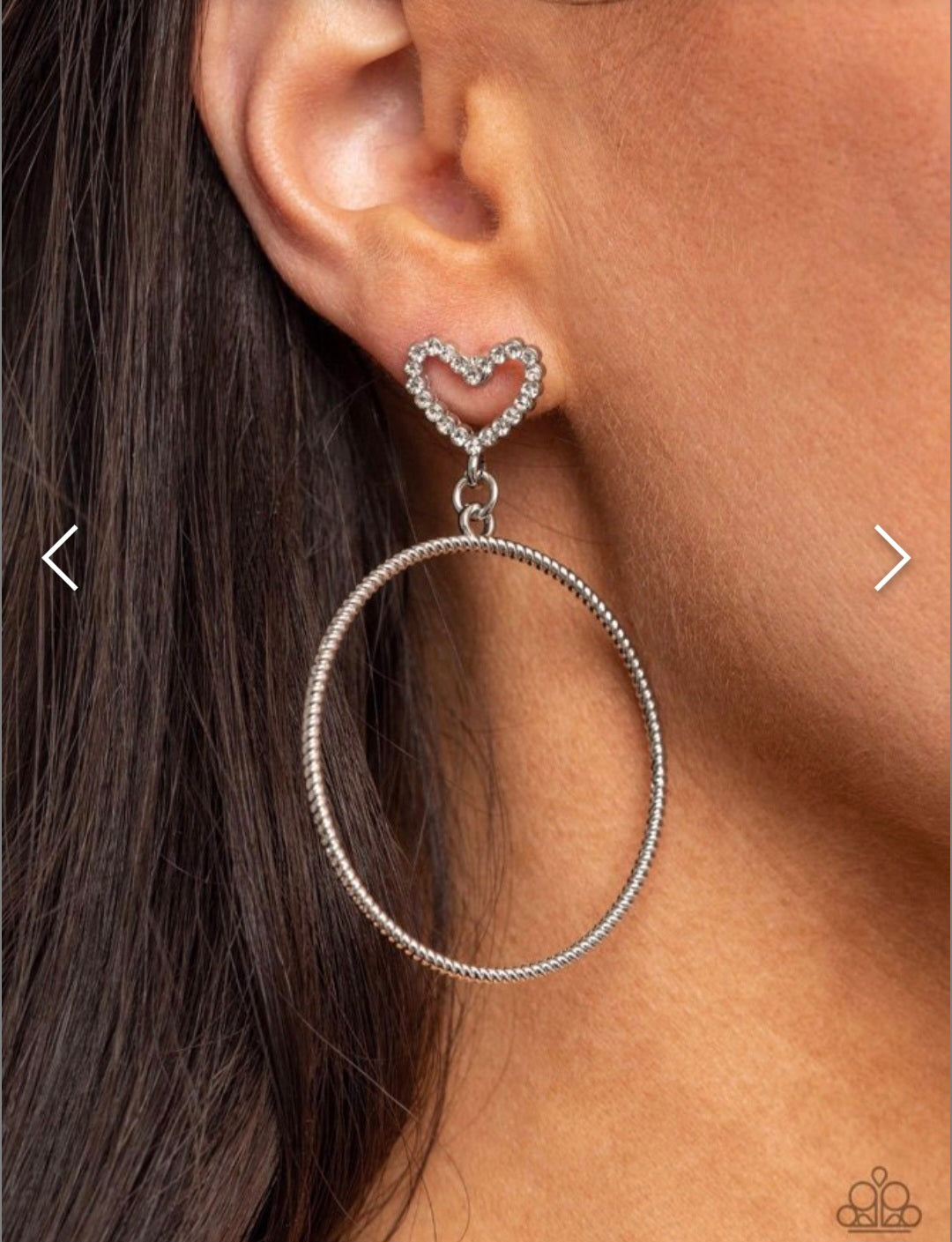 Love Your Curves- White Earrings