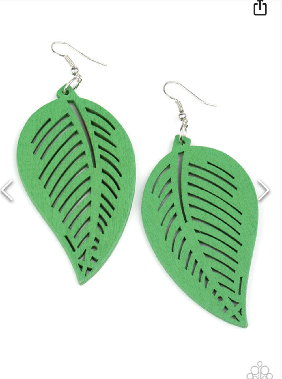 Tropical Foliage- Green Earrings