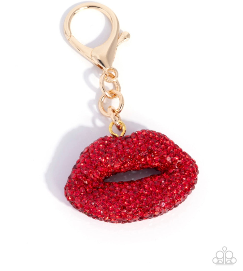 Good Luck Kiss Red- Lips Bag charm