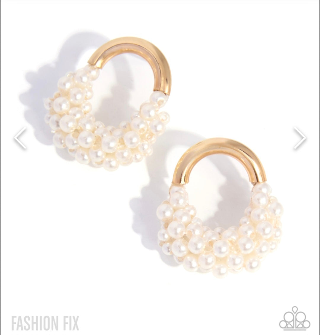 Elizabethan Elegance-Gold Pearl Earrings