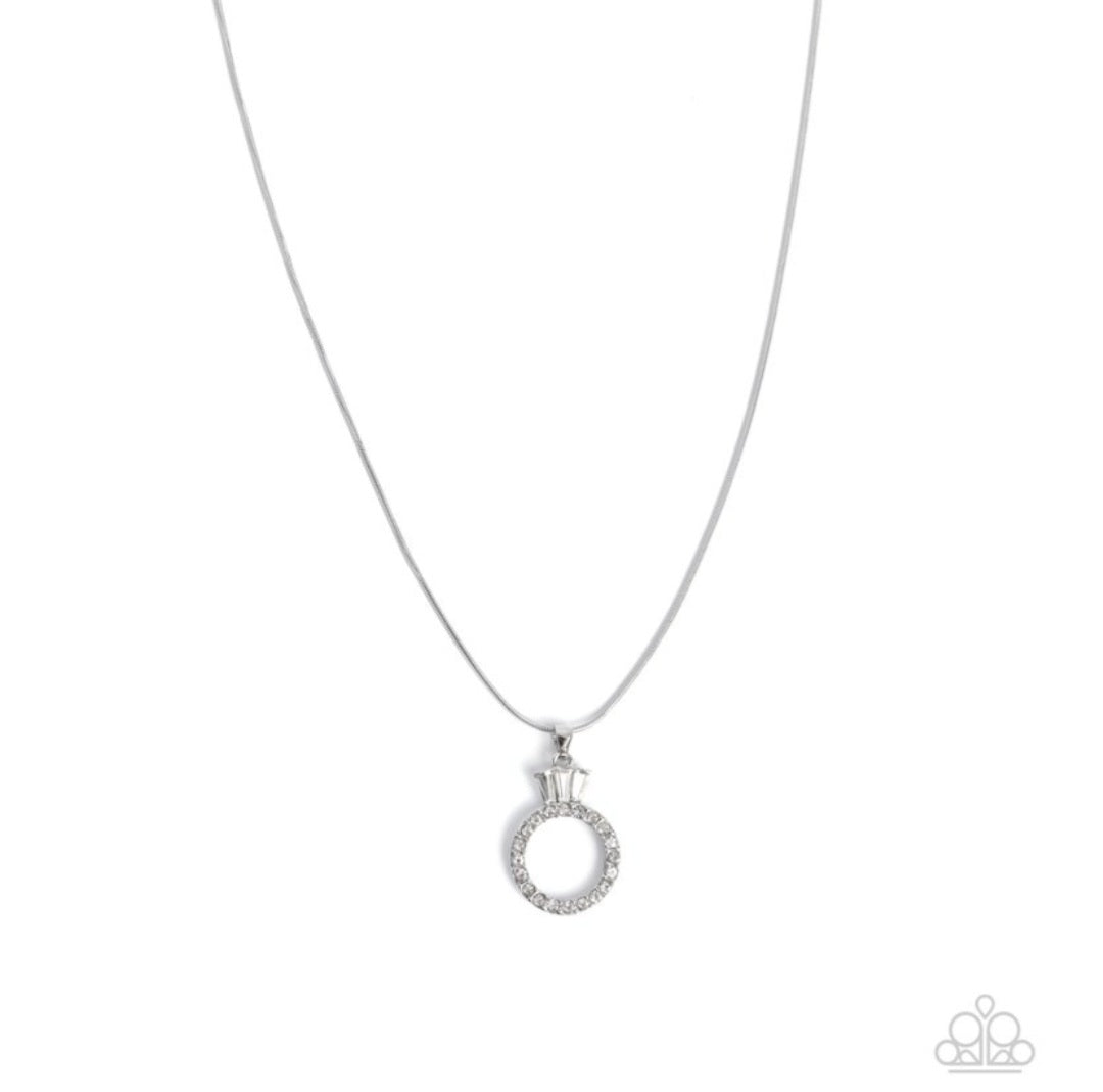 Promise Ring-White Necklace