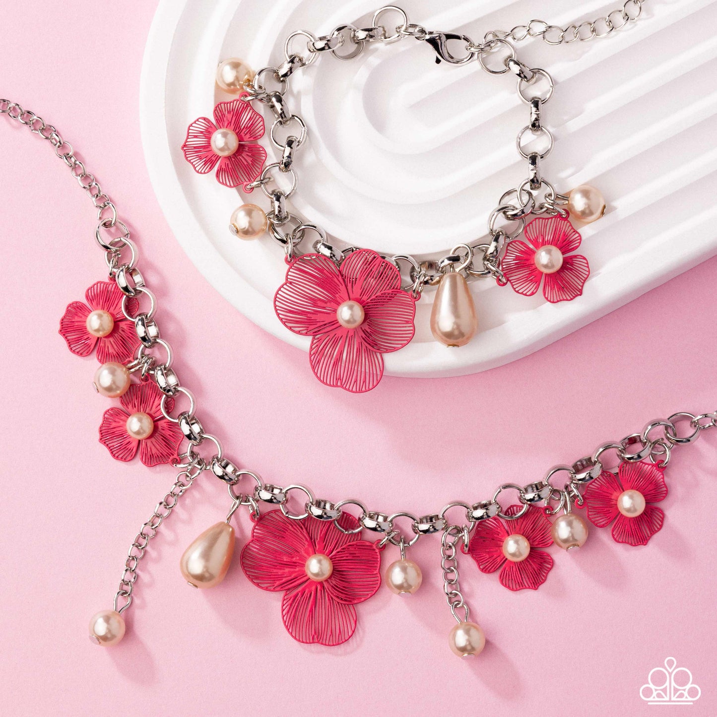 Whimsical Ware- Pink Necklace set