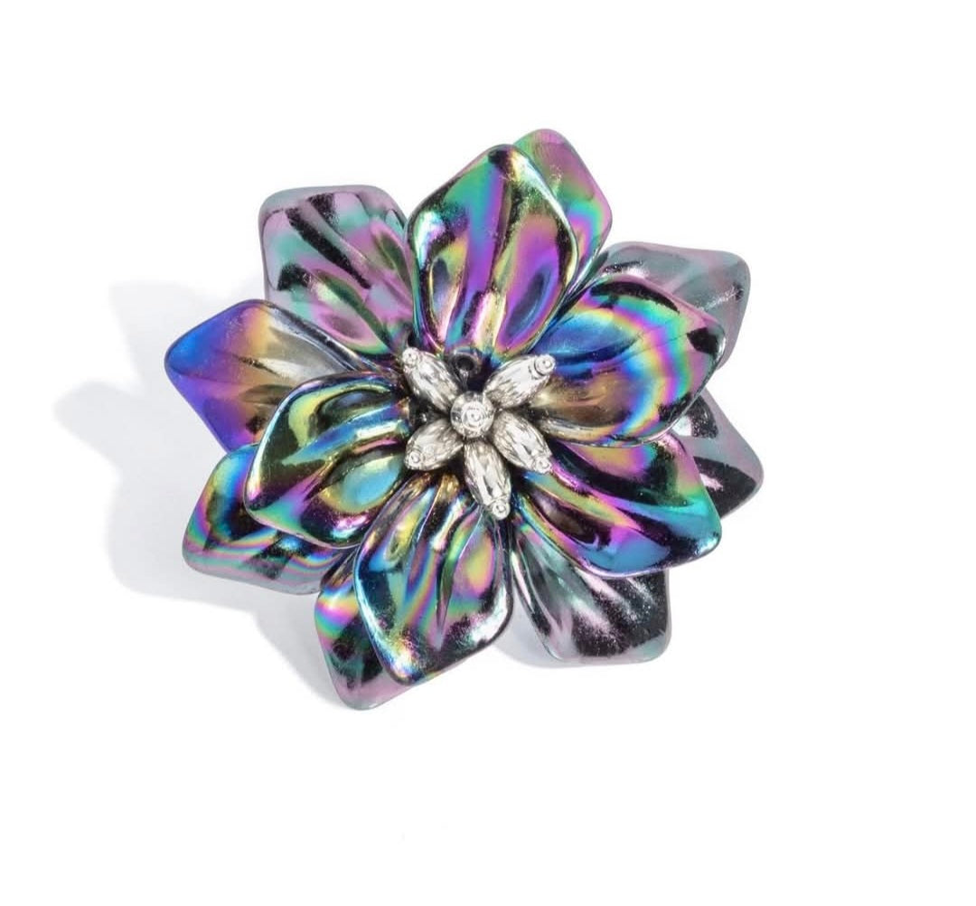 Platonic Petals- Black Diamond Ring