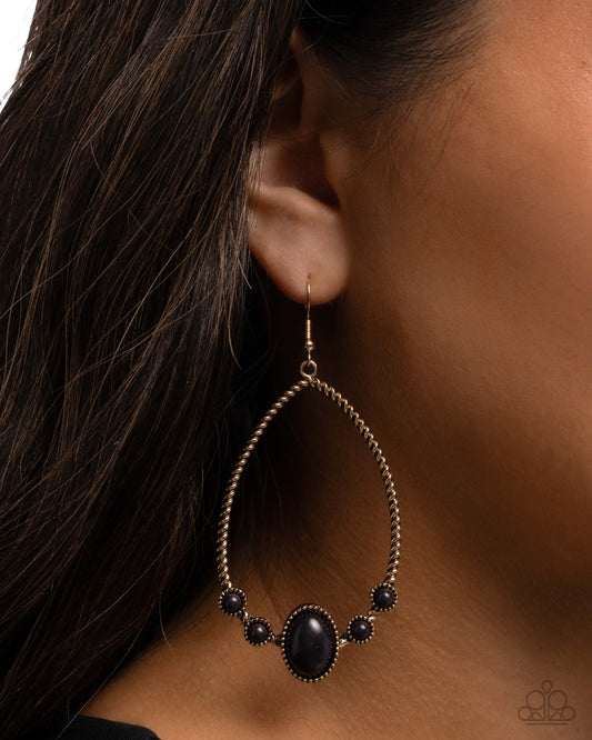 Coiled Craze- Black Earrings