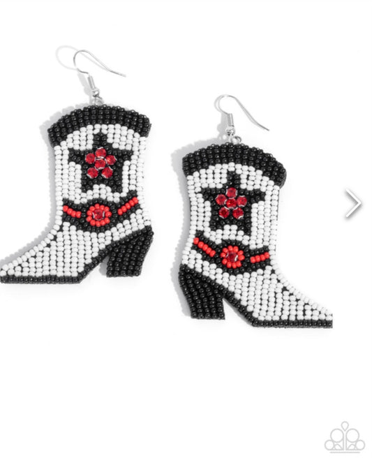 Beaded Boot - Multi Earrings