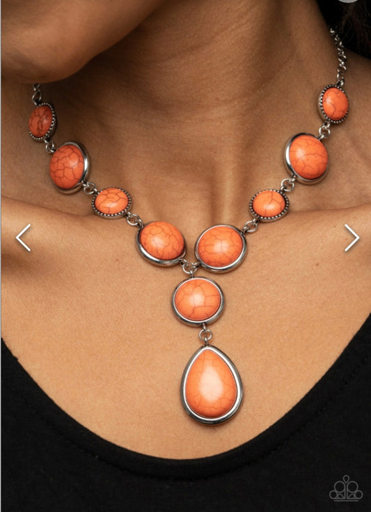 Terrestrial Trailblazer- Orange Necklace