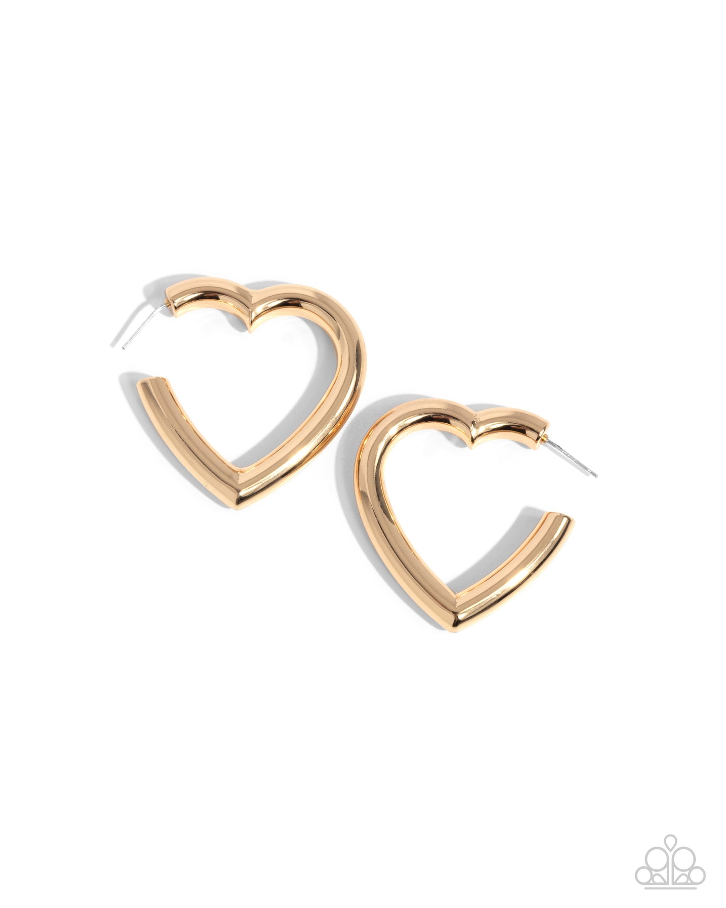 Local Attraction- Gold heart Earrings