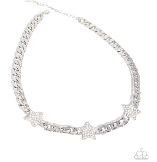 Uncle Sam Stars - Silver Necklace