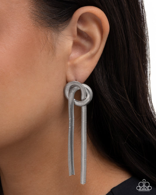 Twisted Tale- Silver Earrings
