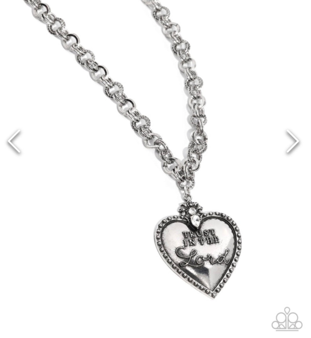 Permanent Proverb- Trust in the Lord Silver Necklace